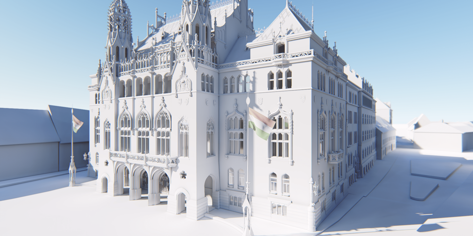 Pénzügyminisztérium főhomlokzati látványterv részlet