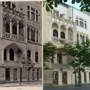 Hess András tér felőli homlokzat