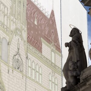 Állványháló egy részlete